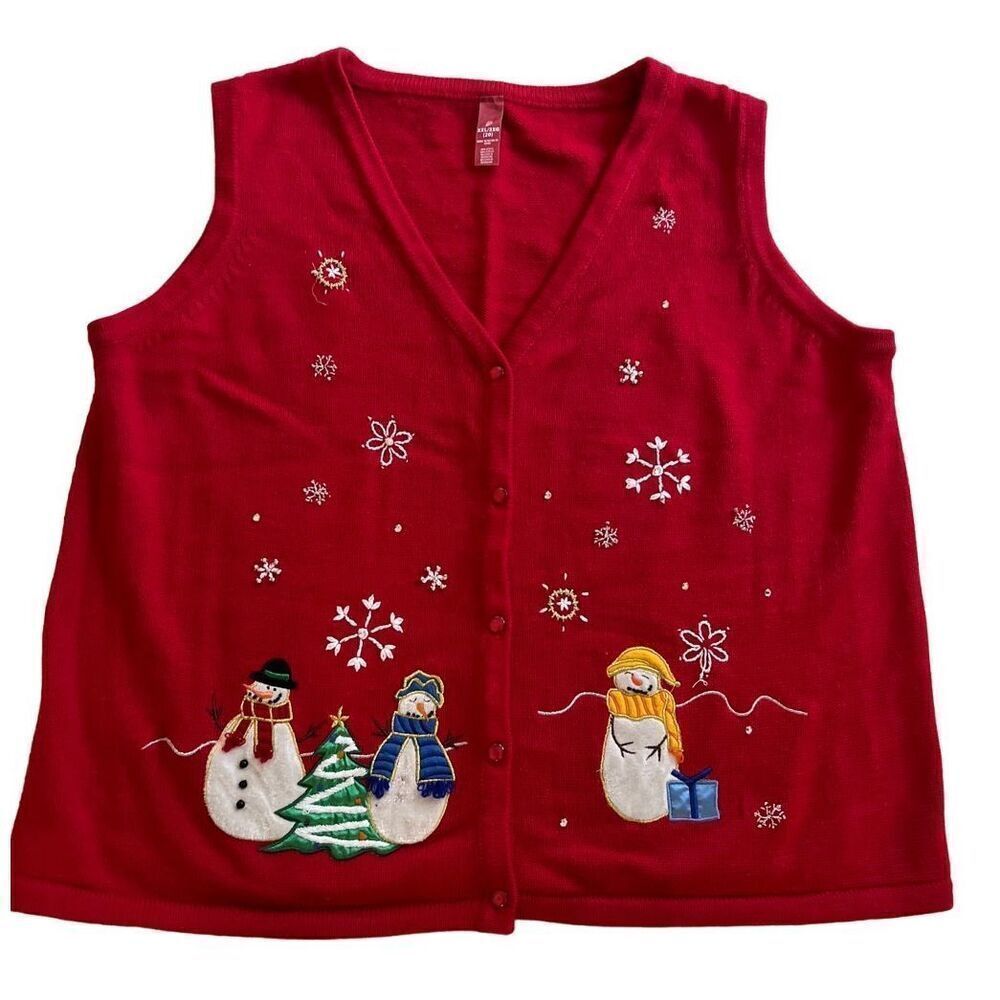 Holiday Time Ugly Christmas Vest size 2X